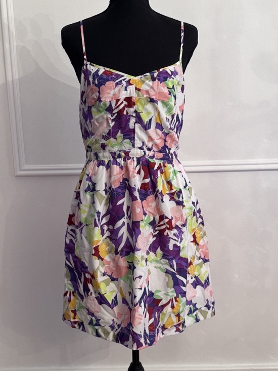 J. Crew Dresses & Skirts - J. Crew Seaside Cami Dress Size 8 Multicolor Floral Fit Flare Pockets